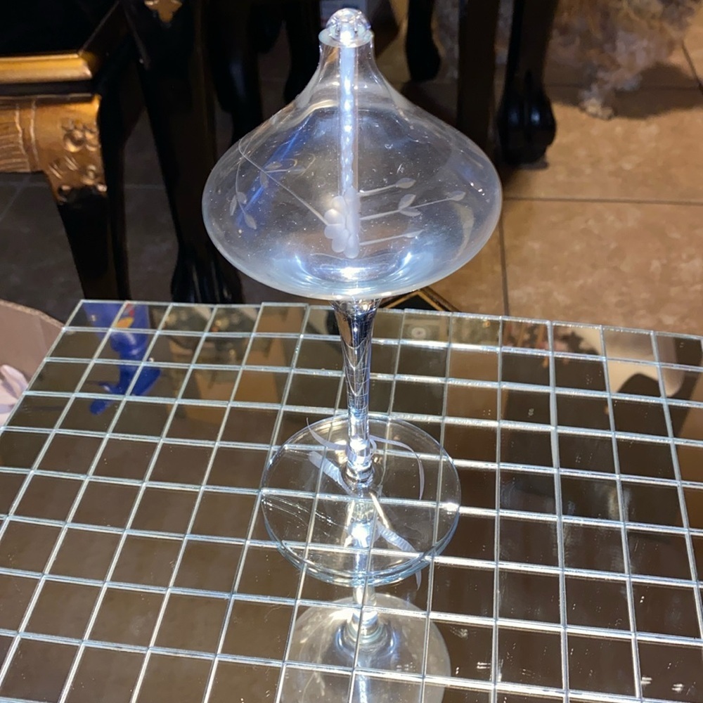 Princess House Heritage #416 Crystal Oil Lamp w/Wic Made in Romania